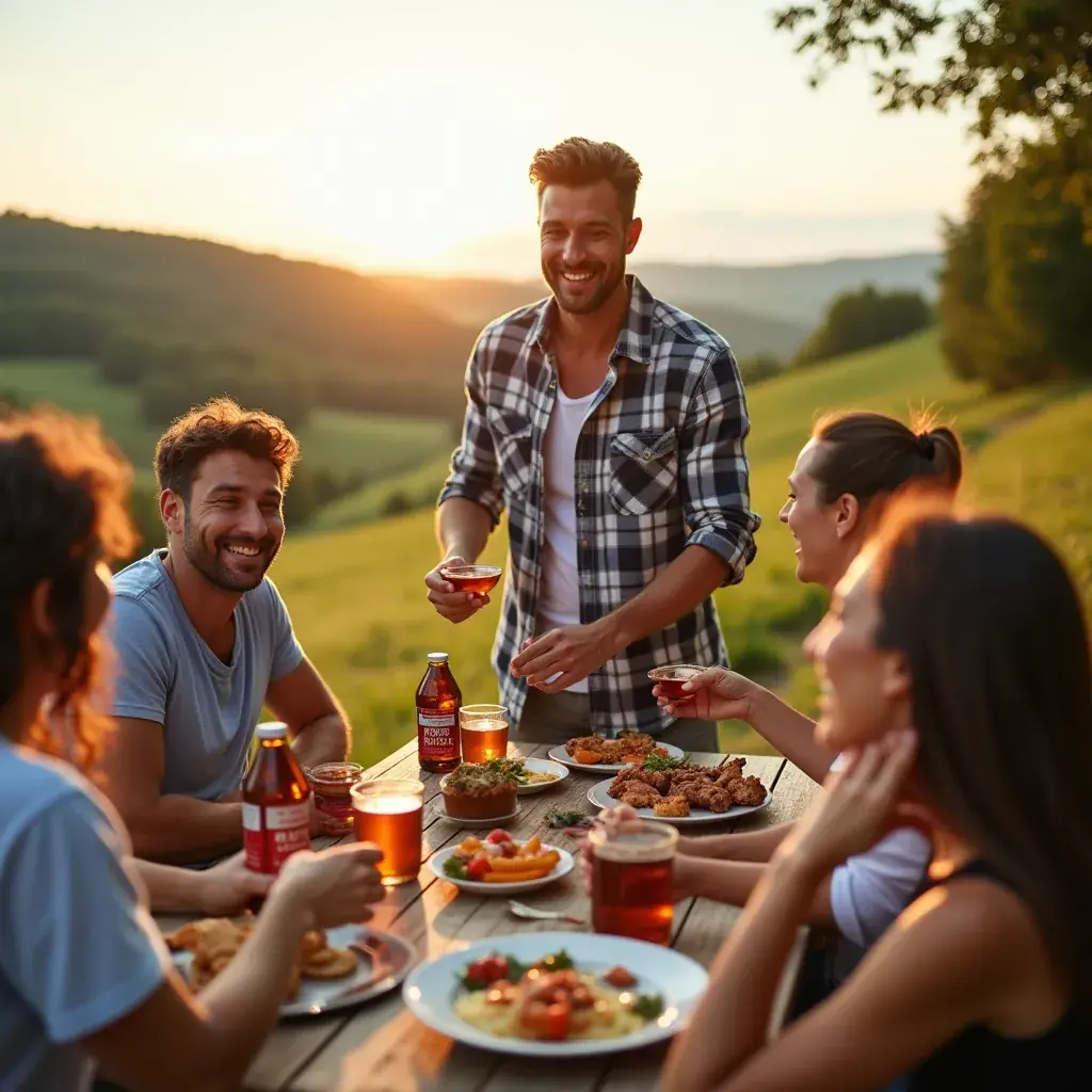 Vaza s svježim biljem uz šalicu čaja
