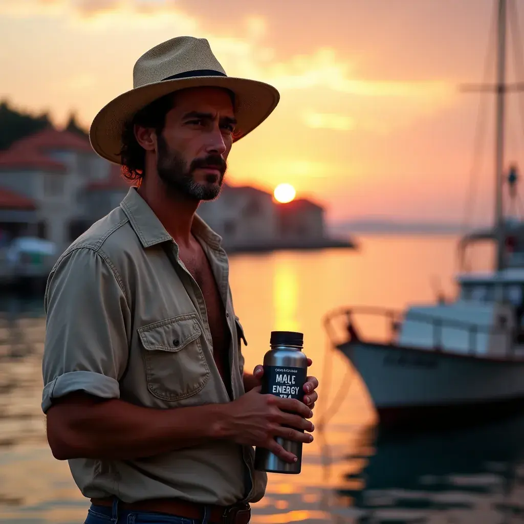 Sportaš koji se oporavlja nakon treninga uz čaj